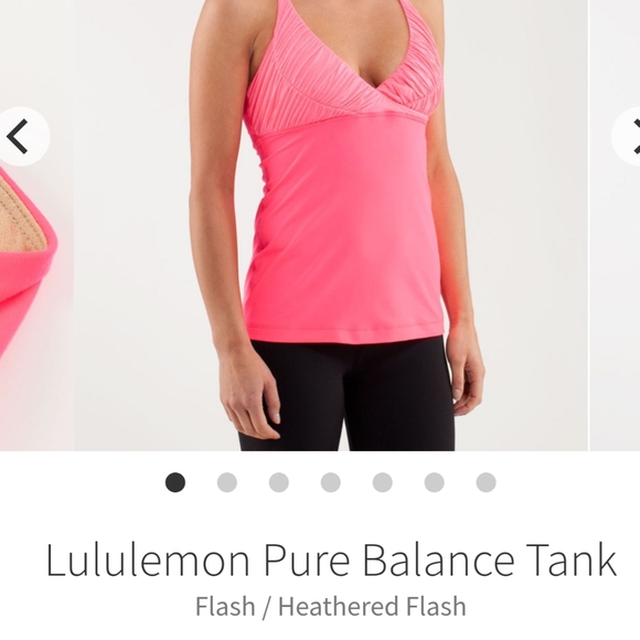 Lululemon Pure Balance Tank Top 4 Pink Rouching V neck Stretchy - Picture 8 of 8